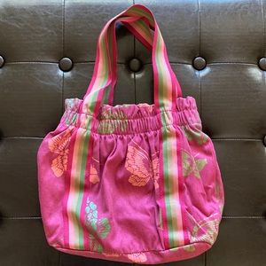 Pink and Green Butterfly Bag Purse